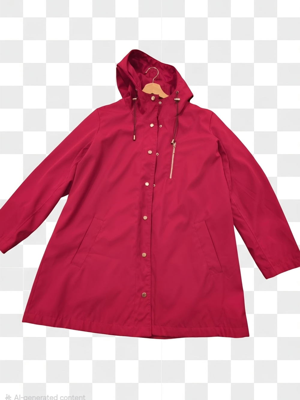 Weatherproof Red Hooded Rain Coat   XXL
